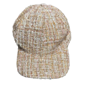 Cream Tan Pink Tweed Newsboy Cap | Textured Retro Newsie Baker Boy Hat Chic